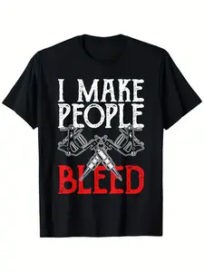 Funny Tattoo Master Tattoo Artist Gift Tattoo T-Shirt, Fashionable Cotton Top Short Sleeve, Street Style Short T-shirt, Comfortable Suitable for Men'S T-shirt, Crew Collar T-shirt, Super Soft, Breathable, Moisture Absorbent, Men'S Gift