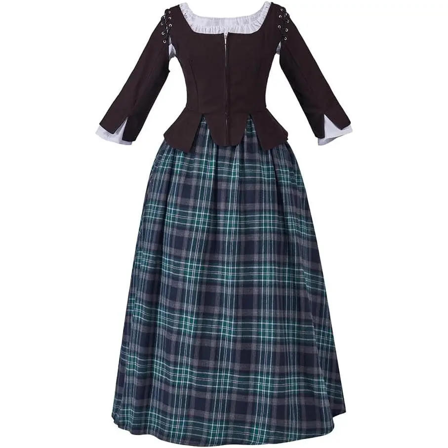 Women's Scottish Highland Dress Claire Fraser Cosplay Costume Dress from  Outlander - TikTok Shop
