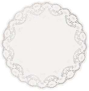 Elegant White Paper Doilies - 12" Round, Pack of 12