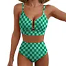 Aleumdr Women's Floral High-Rise 2-Piece Flower Print Bikini Set - Pink, V-Neck, Adjustable Shoulder Strap, Tummy Controlling, Full Coverage, Soft Stretchy Fabric, Removable Pads, Elastane Swimsuit for Women Beach Vacation,outdoorfun