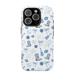Megan Moroney Blue Coquette Blue Phone Case for iPhone 11 12 13 14 15 16 17Pro Max Plus