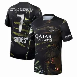 Unisex Soccer/Football Paris Saint-Germain Club Kvaratskhelia 7 2025/26 Night Edition Stadium Replica Jersey - Black