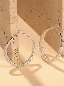 1 Pair Pretty Hoop Earrings For Women For Wedding Anniversary Engagement Party Jewelry Valentine's Day Gift