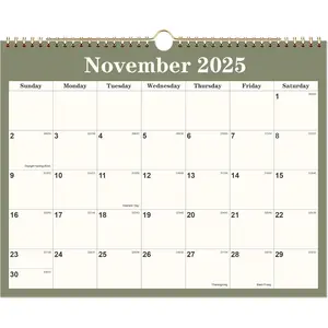 2026 Calendar - 2026 Wall Calendar from November 2025 to June 2027, 2026 Wall  Calendar Planner with Thick Paper, 12" x 14.5", Cyan