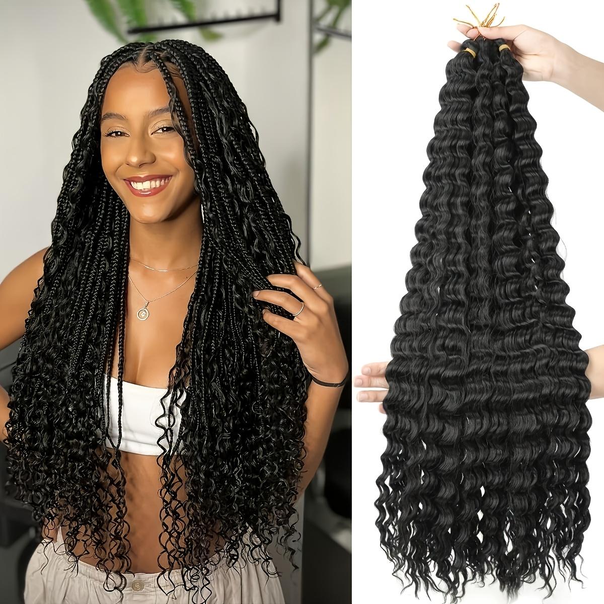 Ocean Wave Deep Wave Braiding Hair 24 Inch 2 Packs, 1B# Natural Black Synthetic Curly Crochet Hair, Tangle-Free for Black Women, Protective Hairstyles Deep Wave Wig hair Extension Ocean Wave Deep Wave Braiding Hair 24 Inch 2 Packs, 1B# Natural Black Synthetic Curly Crochet Hair, Tangle-Free for Black Women, Protective Hairstyles Deep Wave Wig hair Extension