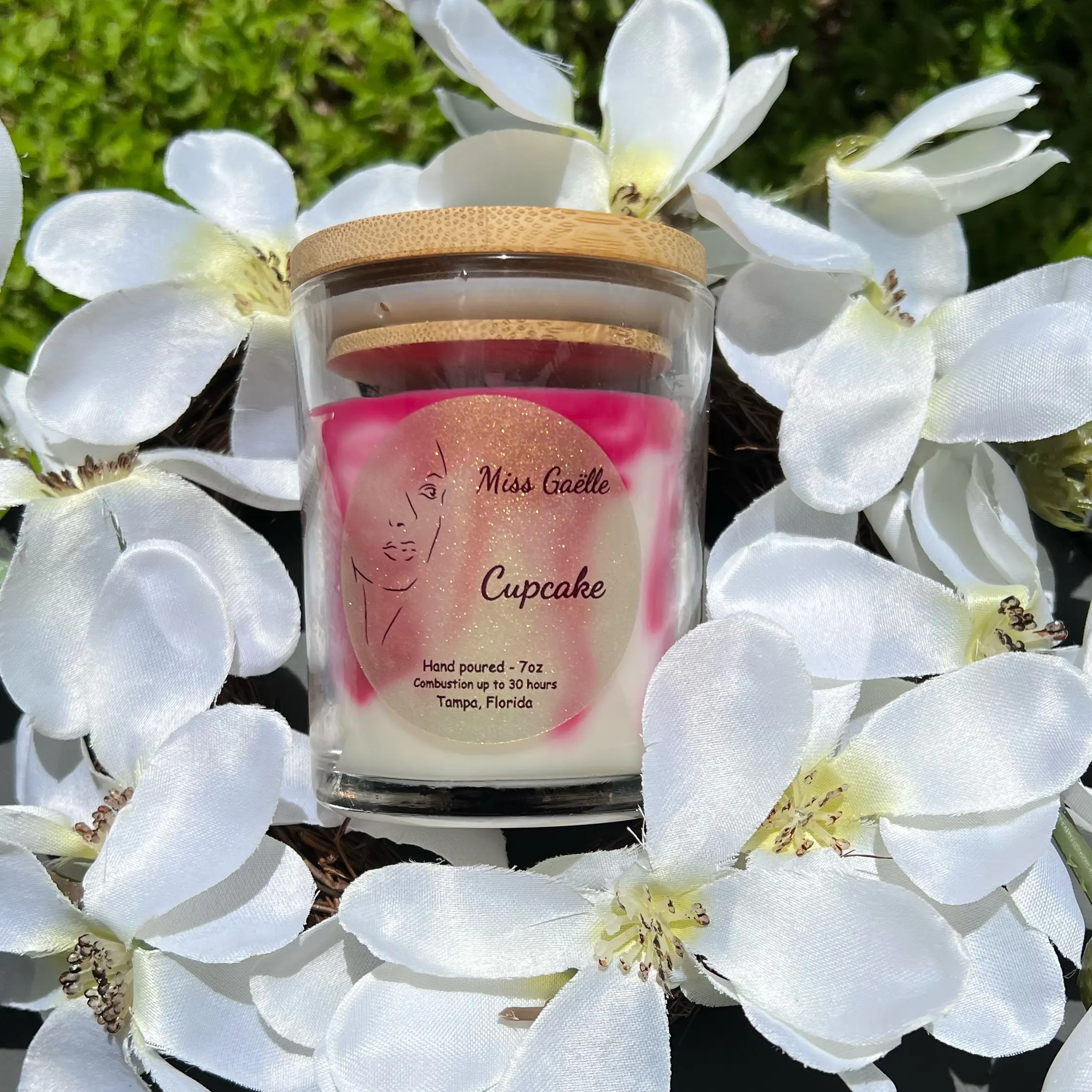Cupcake - Marble Candle - Hand Poured - Soy wax