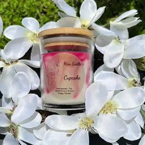 Cupcake - Marble Candle - Hand Poured - Soy wax