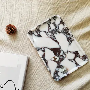Marble Stone Rectangle Tray Classic Versatile Organizer Serving Tray with Elegant Marble Pattern for Vanity Countertop Kitchen Bathroom Jewelry Perfume Candles Makeup & More
