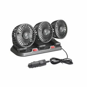 Car Cooling Fan Triple Head 360 Degree Rotate Car Dashboard Electric Fan