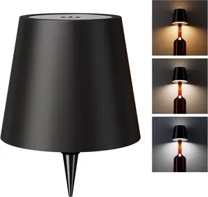 Wireless Bottle Lampshade - Portable LED Wine Bottle Light with Bottle Stopper, Dimmable, Rechargeable Touchable Wine Bottle Light, Suitable for Any Wine Bottle, Home, Hotel, Bar