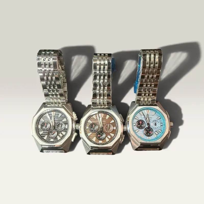 Custom VK63 Chronograph Watch – Stainless Steel Sports Watch – Choice of 3 Dial Colors