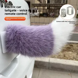 Electric Car Tail Wagging Fox Tail Plush Car Decoration Voice Control Remote Control Moving Tail Funny Car Accessories Cute Animal Tail Auto Exterior Decor Gift for Car Lovers Women Men Funny Gifts