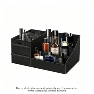 Men's Sandalwood Perfume Storage Box, Large Desktop Organizer with Drawers, Beauty Organizer, Desktop Organizer Bins, Ideal Gift for Boyfriend Husband Dad Friend