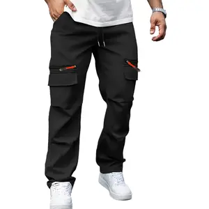 Men's Tooling Trousers Double Zipper Pockets Functional Wind Casual Outdoor Versatile Pants for Everyday Wear