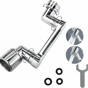Metal Faucet Extender with 1440° Rotation Brass Aerator, Adjustable Sink Accessory for Kitchens & Bathrooms