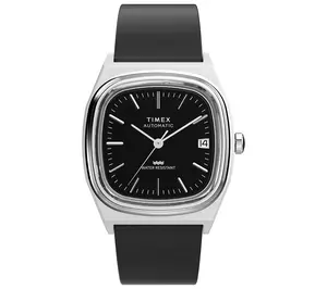 Shp 11/19 Timex x Kevin O'Leary 1983 Black Leather Strap Automatic Watch