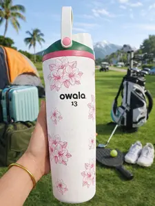 Owala FreeSip Sway 30oz Zalea Masters Theme Golf Water Bottle NEW - 2-in-1 Sip or Chug, Push-Button Lid, Leak-Proof, BPA-Free, Ideal for Gym & Outdoor Activities