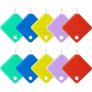 10 PCS Needle Threaders, Automatic Needle Threader for Sewing Machine Square Plastic Self Threading Needles Threader Tool for Embroidery Floss, Hand Sewing, Cross-Stitch Craft, Fits All Needles Sizes