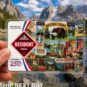 Vintage National Park Pass Sleeve | America The Beautiful Pass Protector