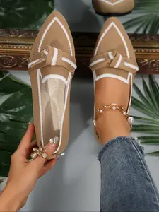 Women's Netted Ballet Flats, Round Toe Mary Jane Shoes with Adjustable Strap, Comfortable Knit Slip-On Sneakers, Daily Wear