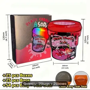 Hologram Box And Bag 50pcs 25 Bags + 25 Boxes High Quality Mylar Bag Waterproof Storage Bag For Party Packaging Decoration 25 Set Easy Tear Seal