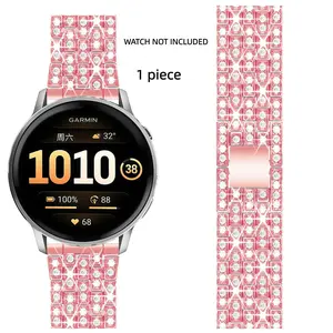 Diamond strap suitable for Garmin Venu 4 45mm/Venu 3 45mm/Venu2/vivo active 4/Forerunner 265 compatible metal strap, 22mm rhinestone sparkling thin metal chain bracelet for women's replacement strap, sparkling bracelet strap, Smart Watch Accessories