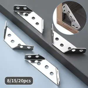 8/15/20pcs Multifunctional Corner Code, Furniture Corner Sturdy Bracket Connector, Fastener, Used for Tables, Chairs, Cabinets, Tv Cabinets, Connecting Corner Brackets