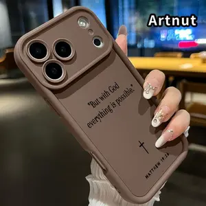Soft Case Compatible for  iPhone 17 Pro Max 16 Plus 15 14 13 12 11 XR Air E Divine Possibility Cross Pattern Camera Lens Protective Durable Cover Gift for Girl