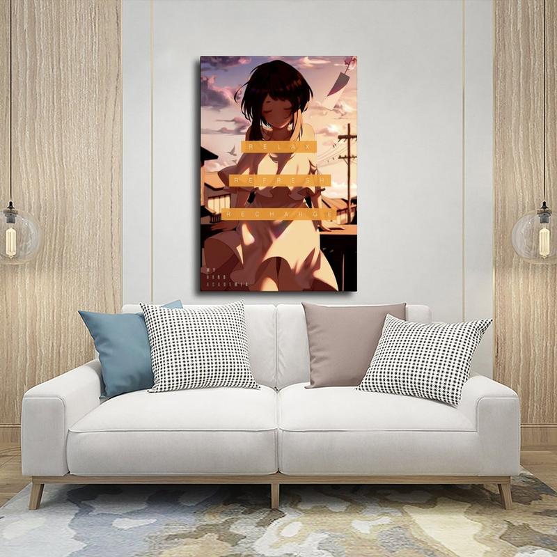 Anime My Hero Academia Deku VII Canvas Poster Wall Art for Home Bedroom Office Dorm Room Decor