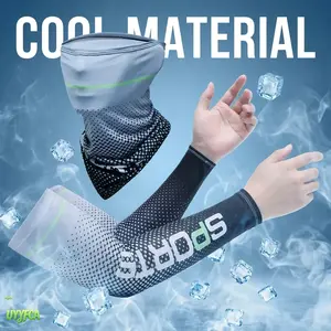 Adults' Ice Silk Cooling Arm Sleeves Cover (2 Sets), UPF 50+ UV Protection, Breathable, Anti-Slip, Moisture-Wicking Sports Gear for Cycling, Hiking