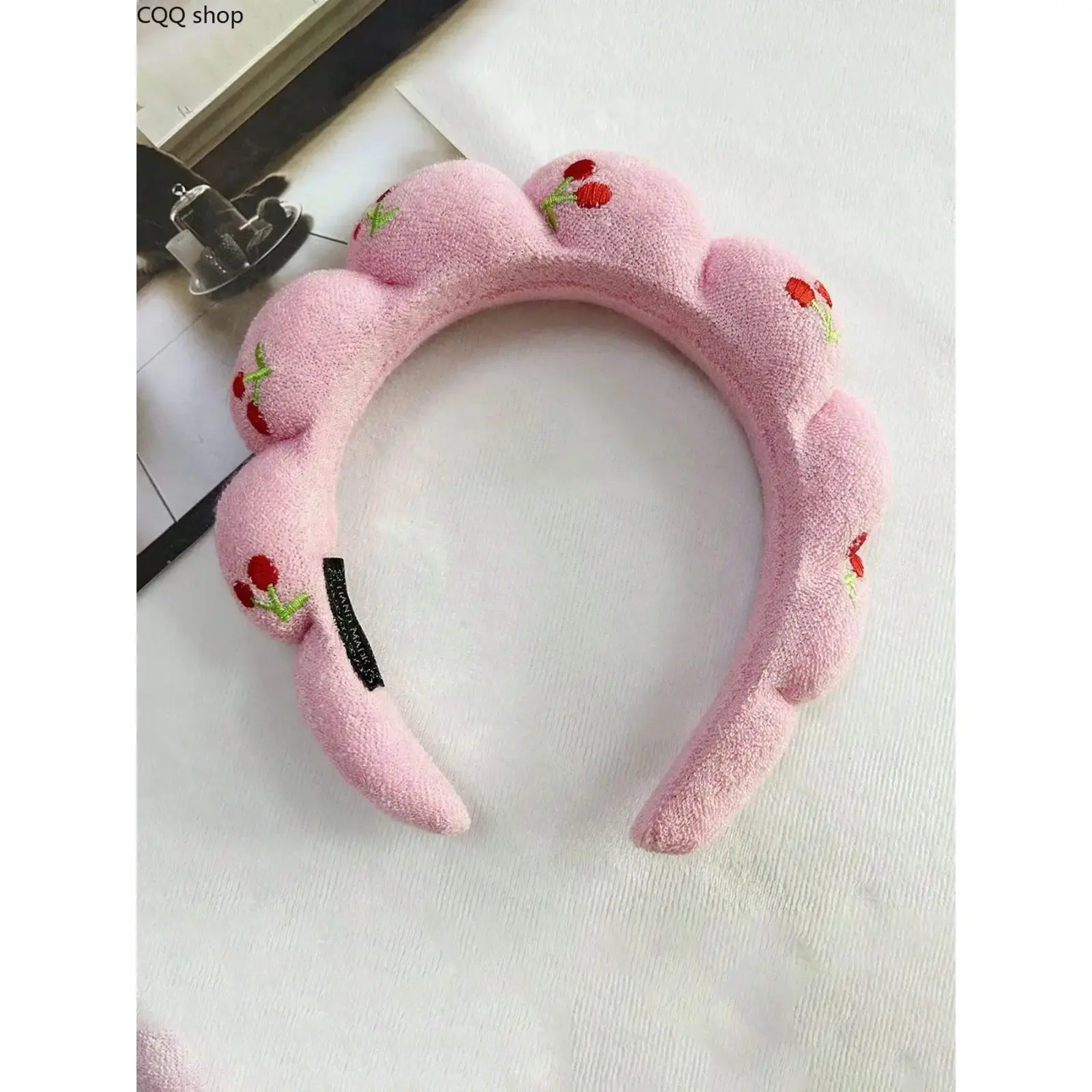 Cherry & Cloud Pattern Headband for Women, elegant fashion hair accessory. Soft stylish design, suitable for daily commute, parties, vacations and makeup looks