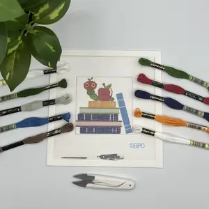 Books with Caterpillar Needlepoint kit