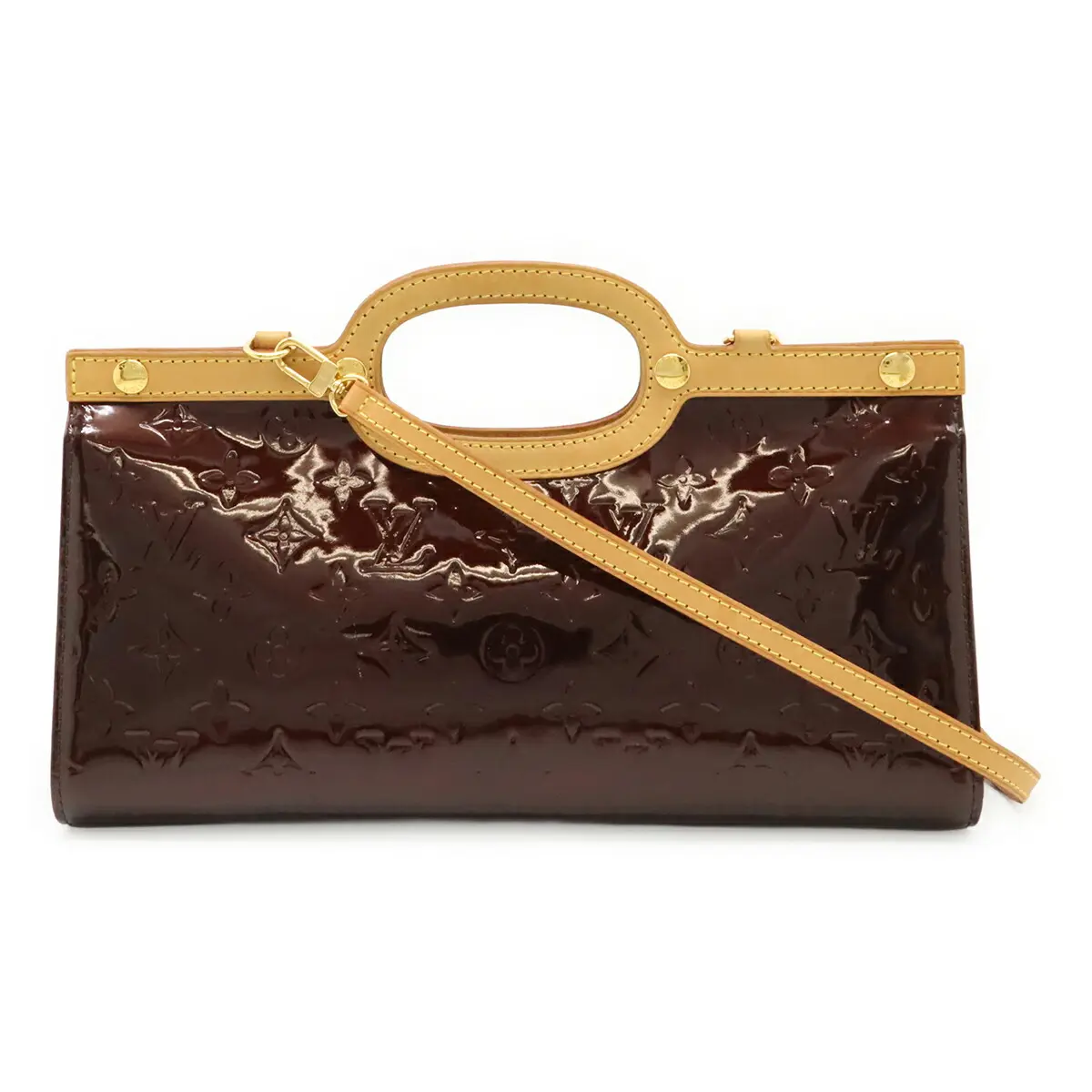 Pre-owned Louis Vuitton Patent Leather Shoulder Bags Roxbury Drive Monogram Vernis 2way bag