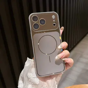 Customizable High-Gloss Large Window Smartphone Casing - Streamer Effect, Matte Finish, Fully Laminated Lens Protector, MagSafe Shockproof Cover for iPhone 13/14/16/17 Pro, 17 Pro Max | Cellphone Handheld Accessories