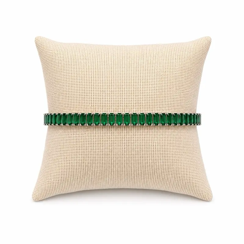 Emerald Luxe Tennis Bracelet - Fits 6.5 inches - White Gold