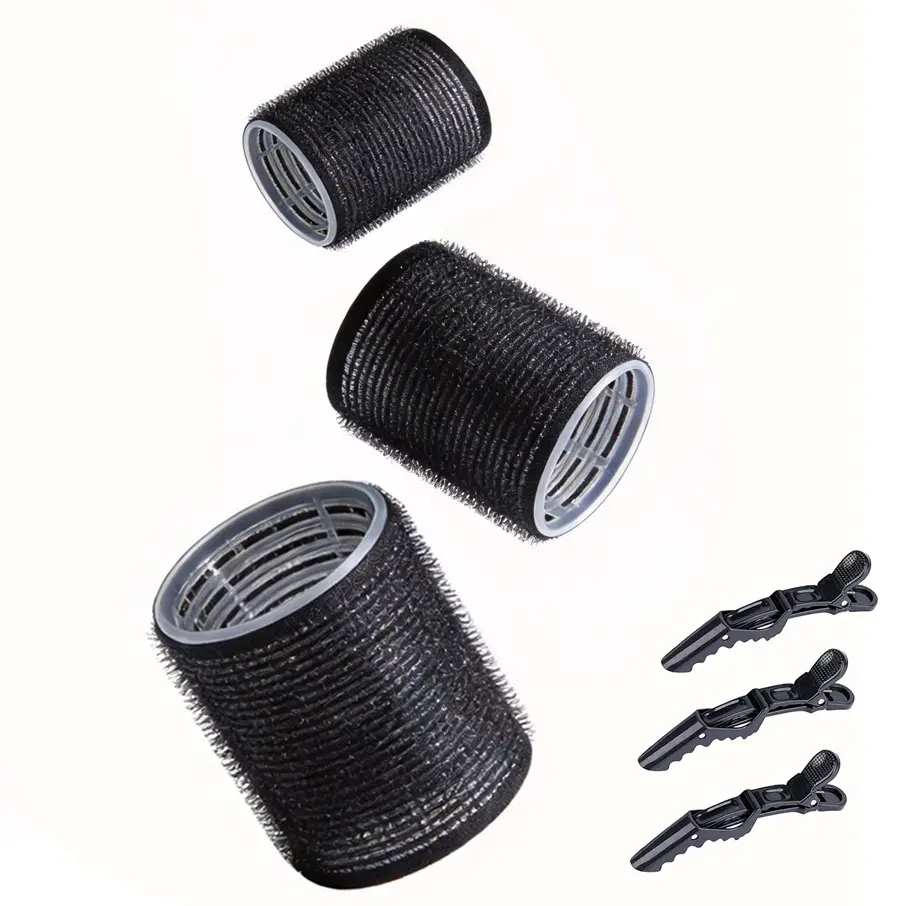 Hair Rollers,Self Grip Hair Curlers for Long Medium Short Hair ,Curlers Bangs Self-Adhesive Hair Volume Hair Curling Styling Tools Magic Women DIY Makeup Tools Hair Rollers With Clips Heatless Hair Curler