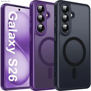 Magnetic Case, Protector for Samsung Galaxy S26, S26 Ultra, S26 Plus Compatible with MagSafe for Samsung A57 A37 A17, Matte Translucent Slim Shockproof Bumper Camera Protection Case for Samsung Series