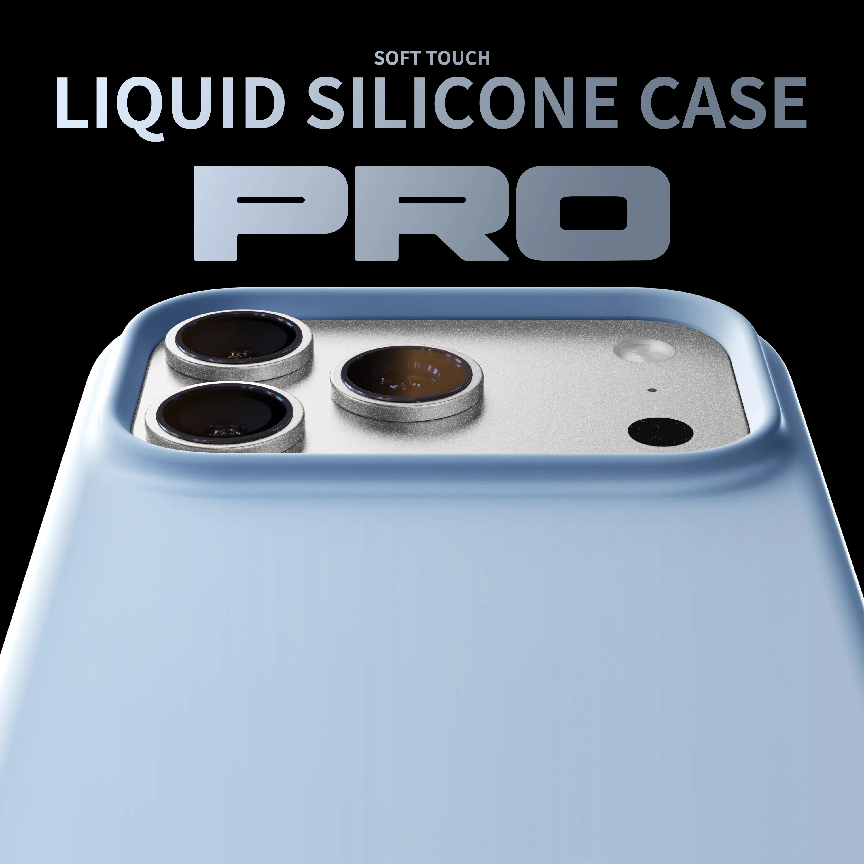 Soft-Touch Liquid Silicone Phone Case for iPhone 14,15,16,17,18 Series, Pro, Pro Max, 14/15/16 Plus, iPhone Air & iPhone 18 Pro Max, Wide Camera Opening, Matte Back Shell, Raised Screen Edges, Covered Buttons, Simple Solid Color Design, Non-Magnetic