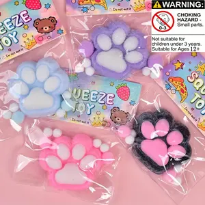 Cute Soft Plush Cat Paw Print Stress Relief Toy, Office Desk Decor, Desk Fidget, Holiday Gift, Adorable Collectible (random Small Item)