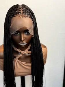 360 Full Lace Bone Straight Unit Glueless with Adjustable Band and Combs for Stylish Hair - Black