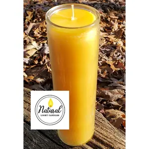 100 hours pure Michigan Beeswax prayer, Vigil, Meditation, Sanctuary candle no lead, zinc,  or any chemicals Decor Ornaments
