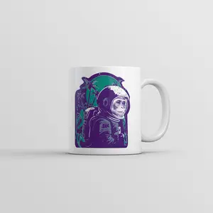Space Monkey Mug Funny Astronaut Ape Graphic Coffee Cup - 11oz Funny Coffee Mugs Ceramic Printed Drinkware Cup