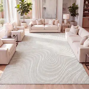JONATHAN Y Maribo High-Low Abstract Groovy Striped Indoor/Outdoor Area Rug; for Living Room, Kitchen, Bedroom, Dining Room, Patio, Porch, Backyard