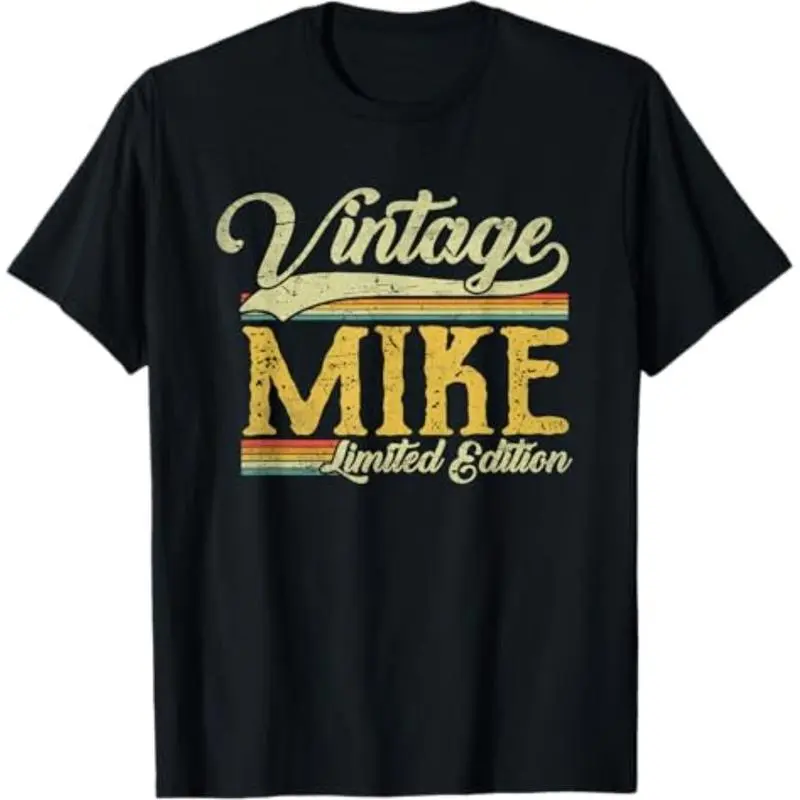 Summer t Shirts Vintage Mike Name Saying For Men Funny Mike T-Shirt