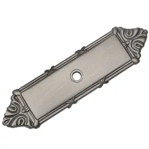 Cosmas 9467AS Antique Silver Cabinet Knob Backplate