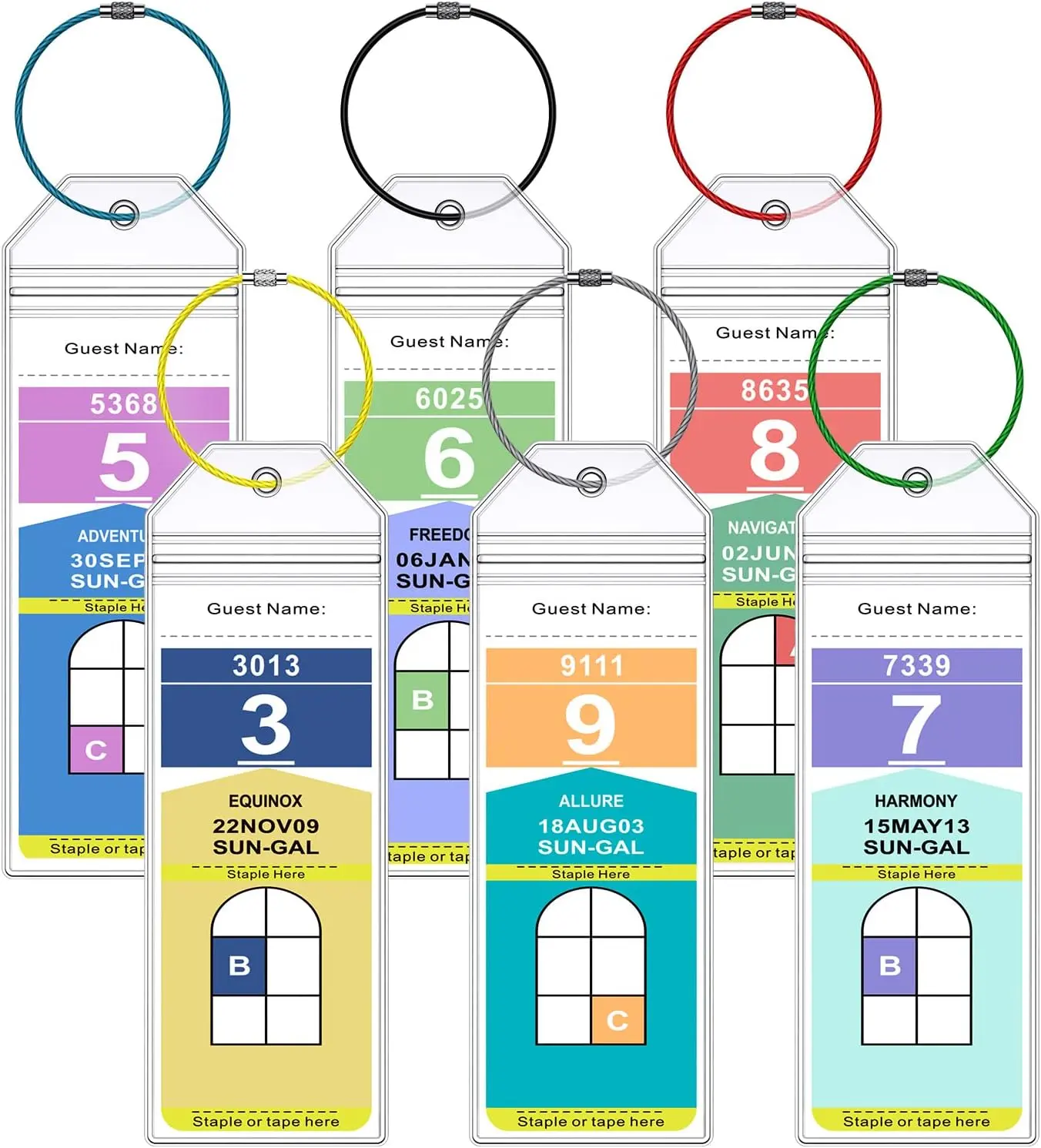 PVC Cruise Luggage Tag Holder, 6-Pack Clear Tags for Royal Caribbean & Celebrity Ships, 2025-2026 Cruise Travel Essentials