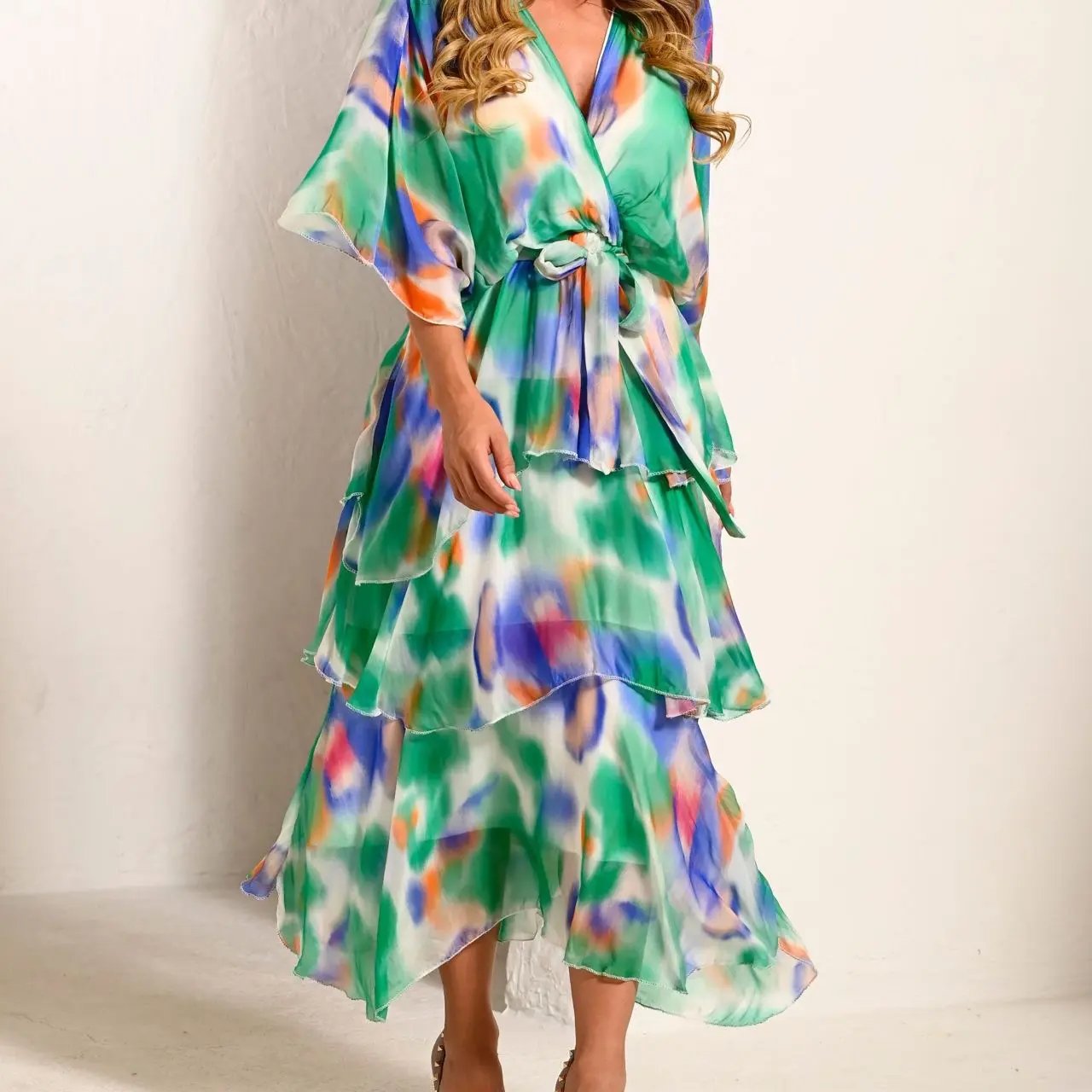 Elegant Italian Silk Dress