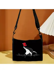 Protect whales, love sea animals, rescue hearts, tote bags, messenger bags, fashionable shoulder bags, daily light commuter bags 6.17