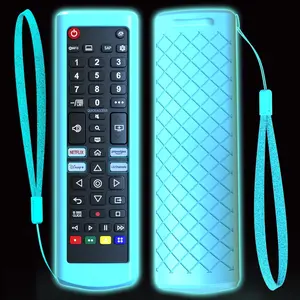 Case for  TV Remote, Glow in The Dark Remote Cover for  Remote Control for  TV,  Cover Replacement Sleeve  Blue