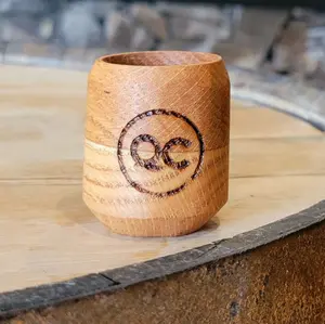 Shot Glass / Cup Handcarved White Oak or Walnut